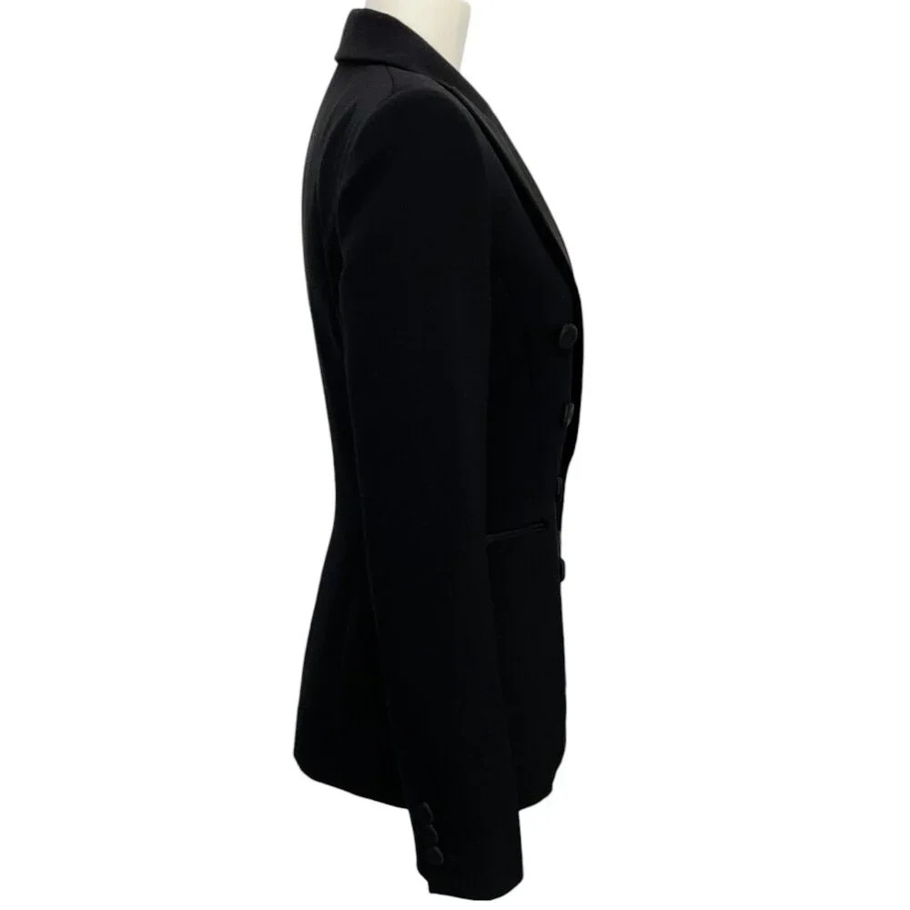 Moschino Couture Black Wool Double Breasted Tuxedo Jacket - Picture 2 of 4